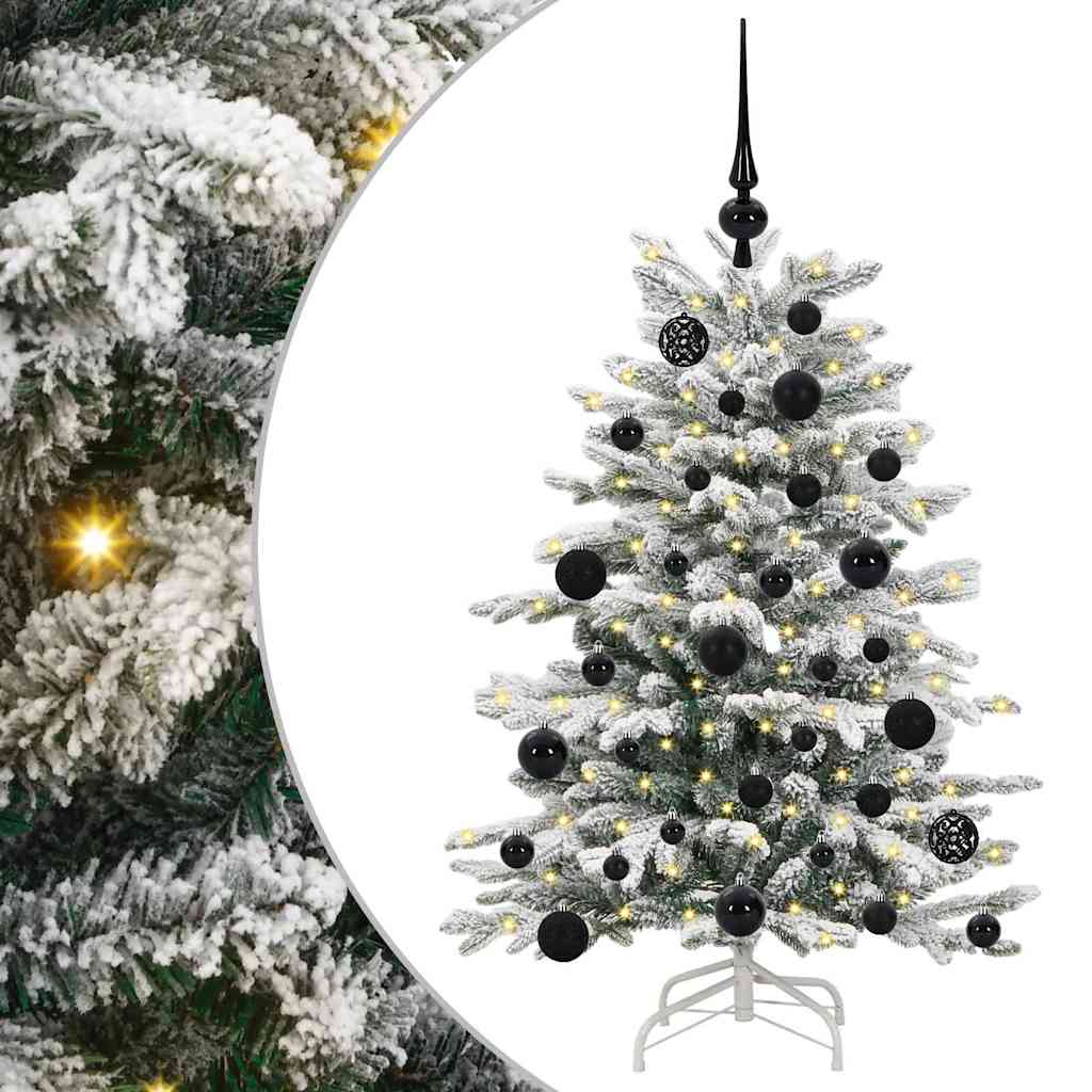 Artificial Hinged Christmas Tree White 120 cm PE and PVC
