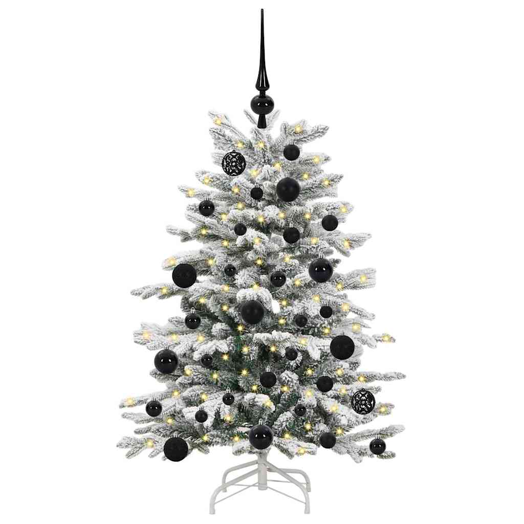 Artificial Hinged Christmas Tree White 120 cm PE and PVC
