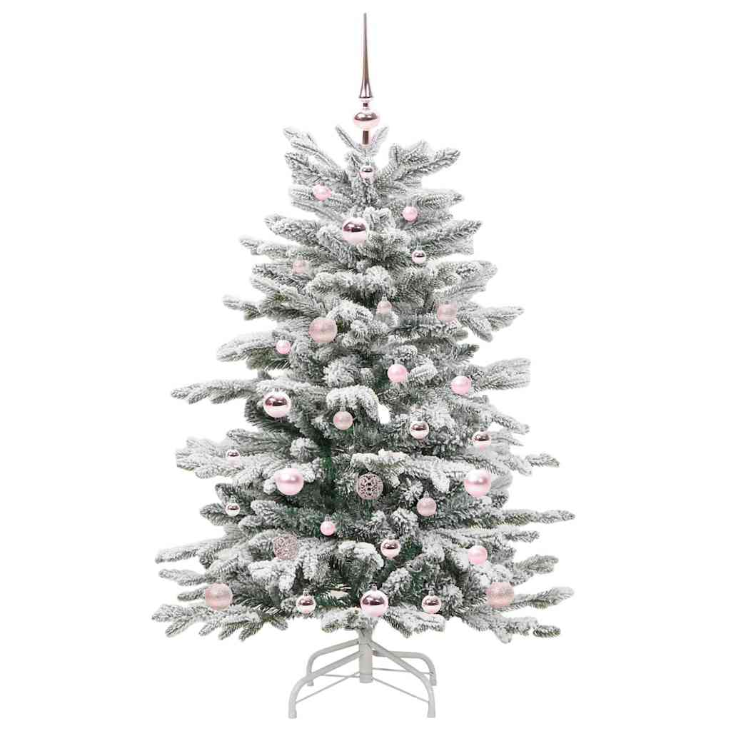 Artificial Hinged Christmas Tree White 120 cm PE and PVC