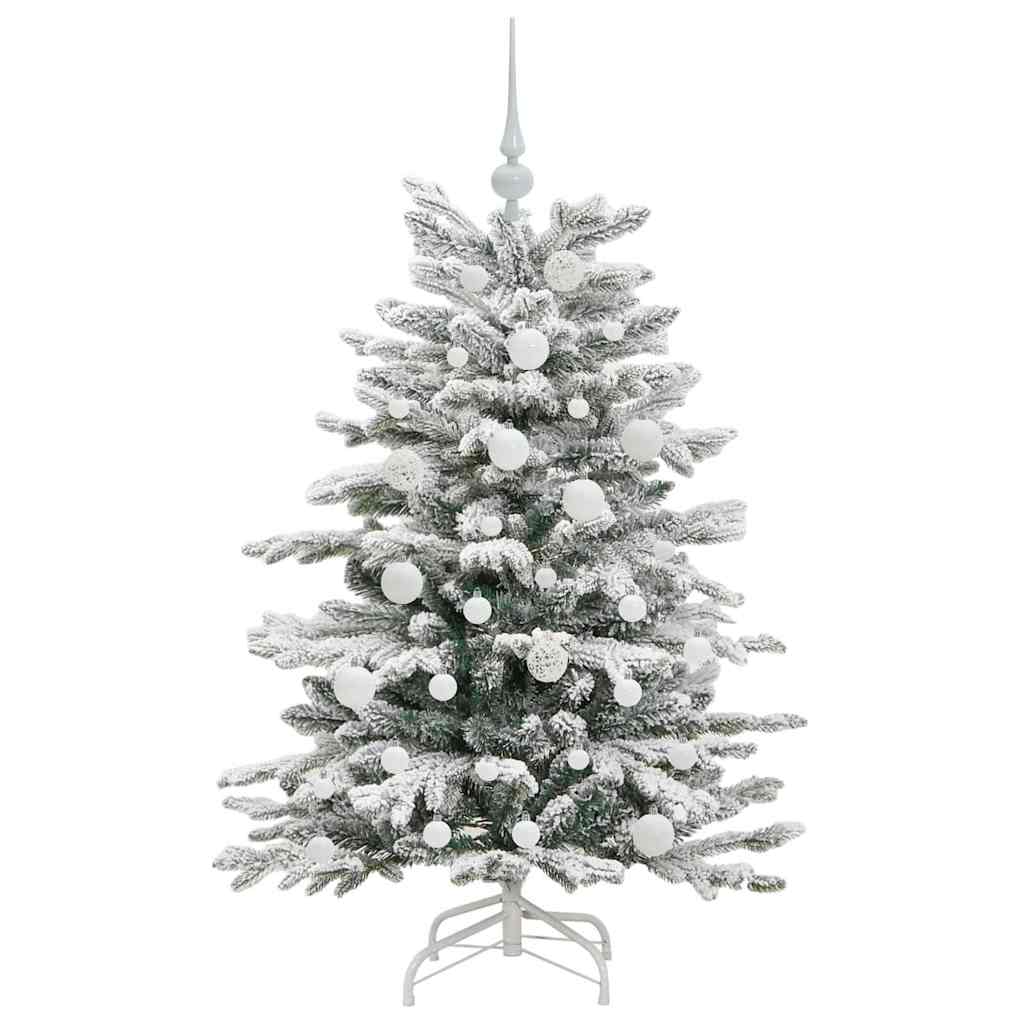 Artificial Hinged Christmas Tree White 120 cm PE and PVC