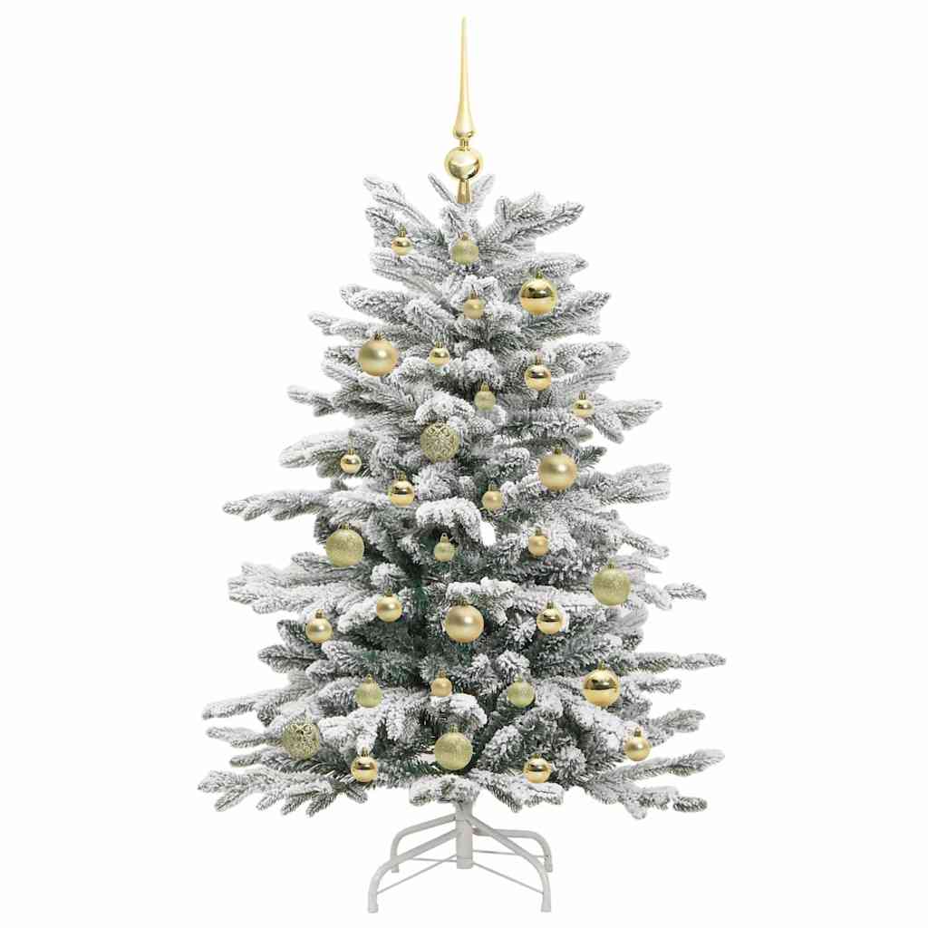 Artificial Hinged Christmas Tree White 120 cm PE and PVC