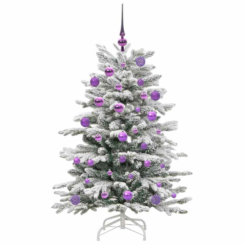 Artificial Hinged Christmas Tree White 120 cm PE and PVC