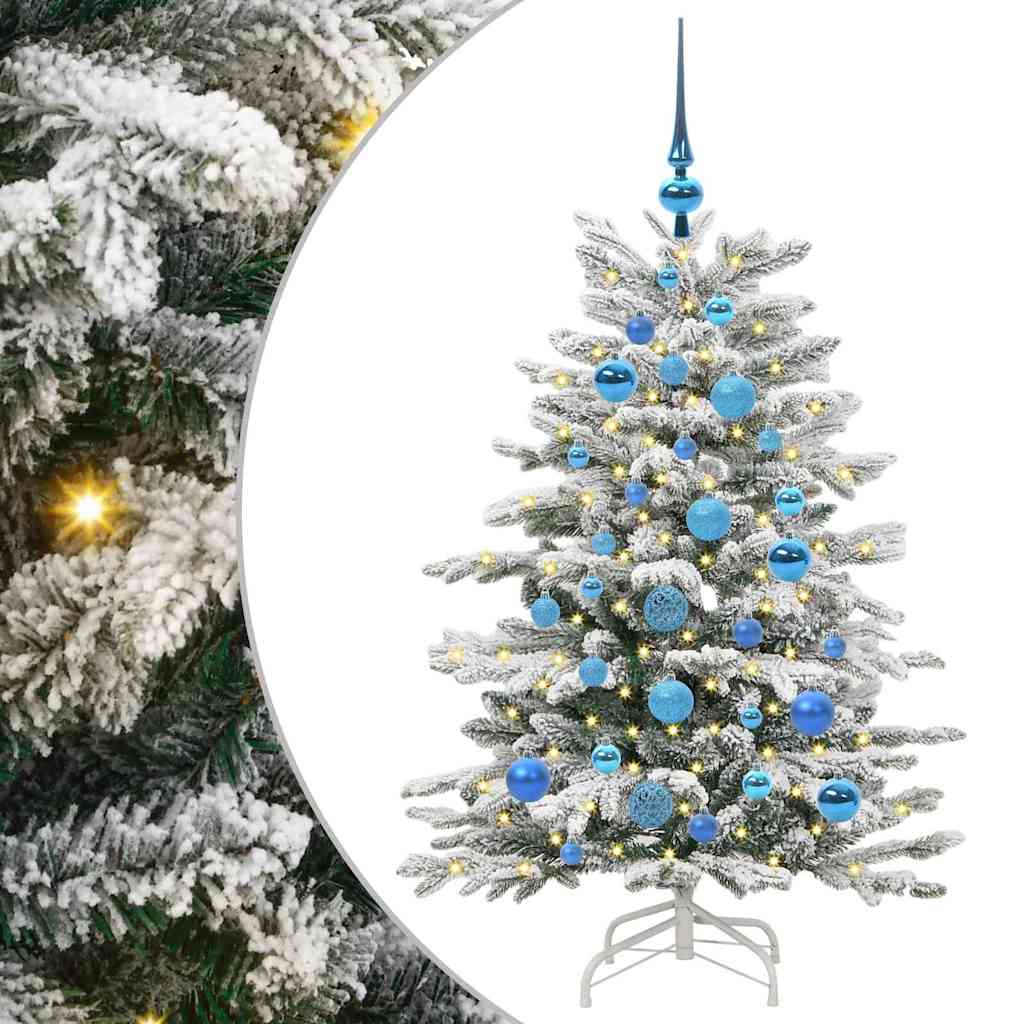 Artificial Hinged Christmas Tree White 120 cm PE and PVC