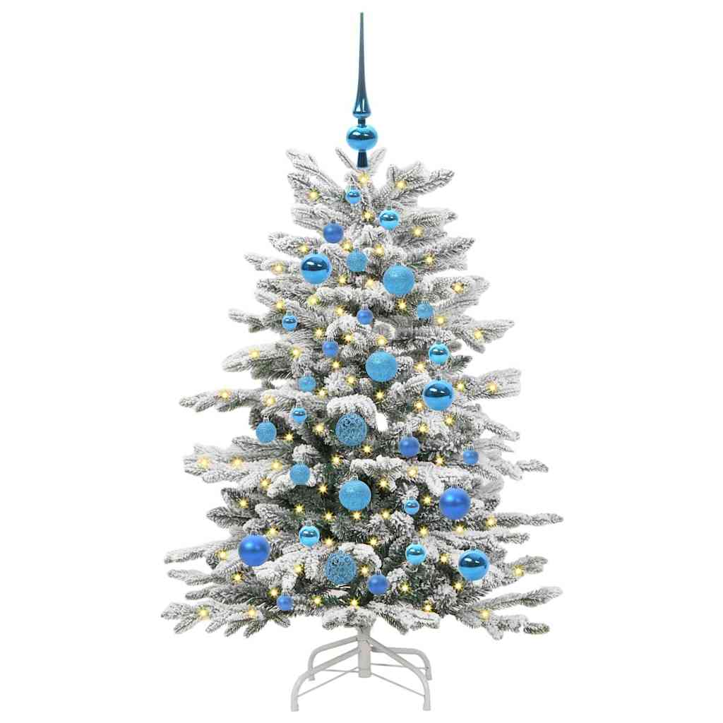 Artificial Hinged Christmas Tree White 120 cm PE and PVC