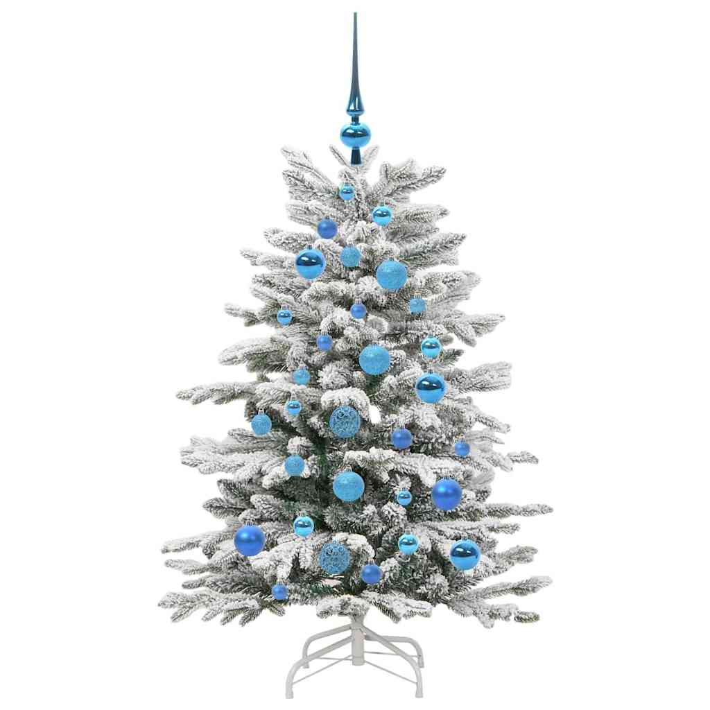 Artificial Hinged Christmas Tree White 120 cm PE and PVC