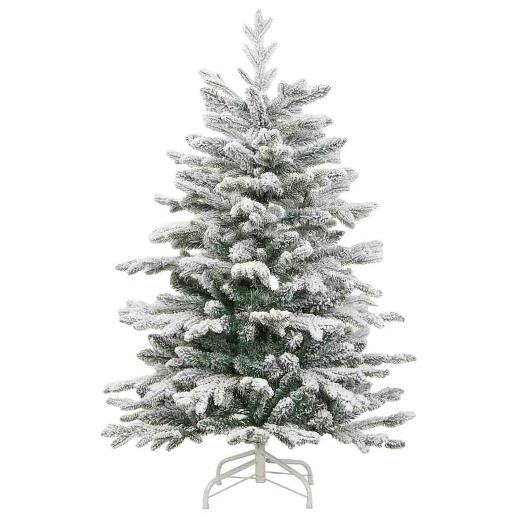 Artificial Hinged Christmas Tree White 120 cm PE and PVC