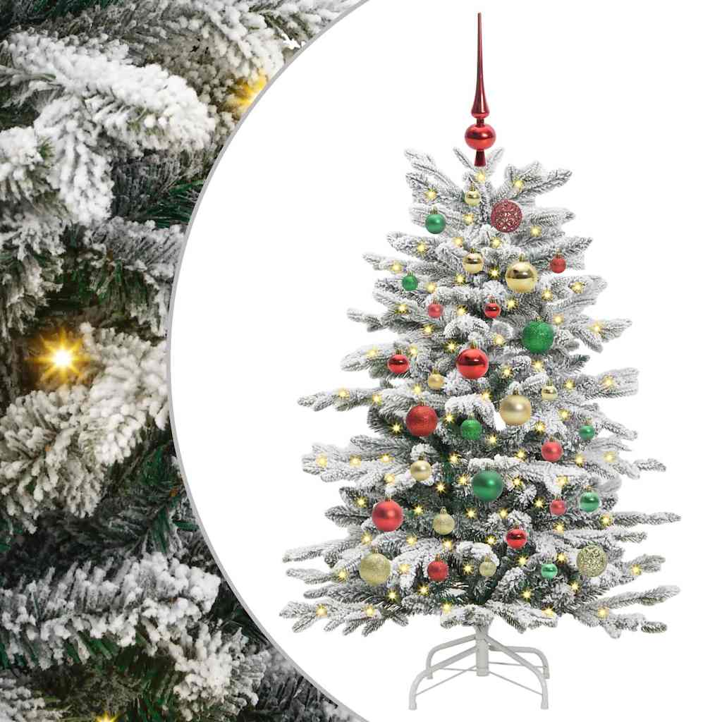 Artificial Hinged Christmas Tree White 120 cm PE and PVC