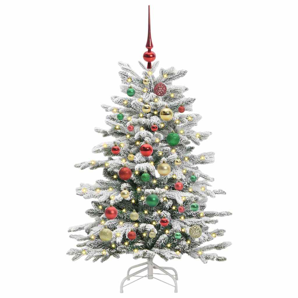 Artificial Hinged Christmas Tree White 120 cm PE and PVC