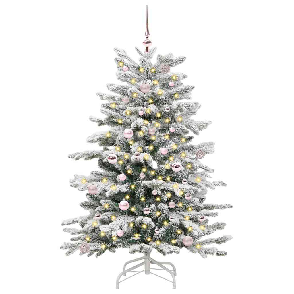 Artificial Hinged Christmas Tree White 150 cm PE and PVC