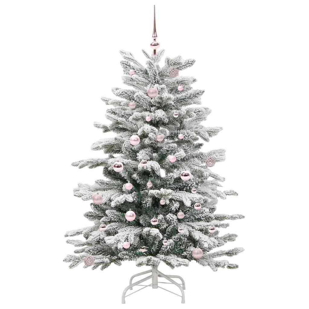 Artificial Hinged Christmas Tree White 150 cm PE and PVC