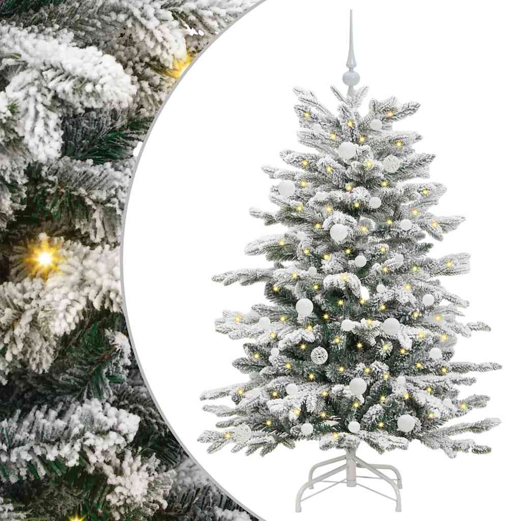 Artificial Hinged Christmas Tree White 150 cm PE and PVC