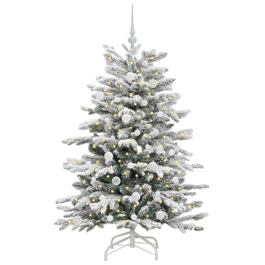 Artificial Hinged Christmas Tree White 150 cm PE and PVC