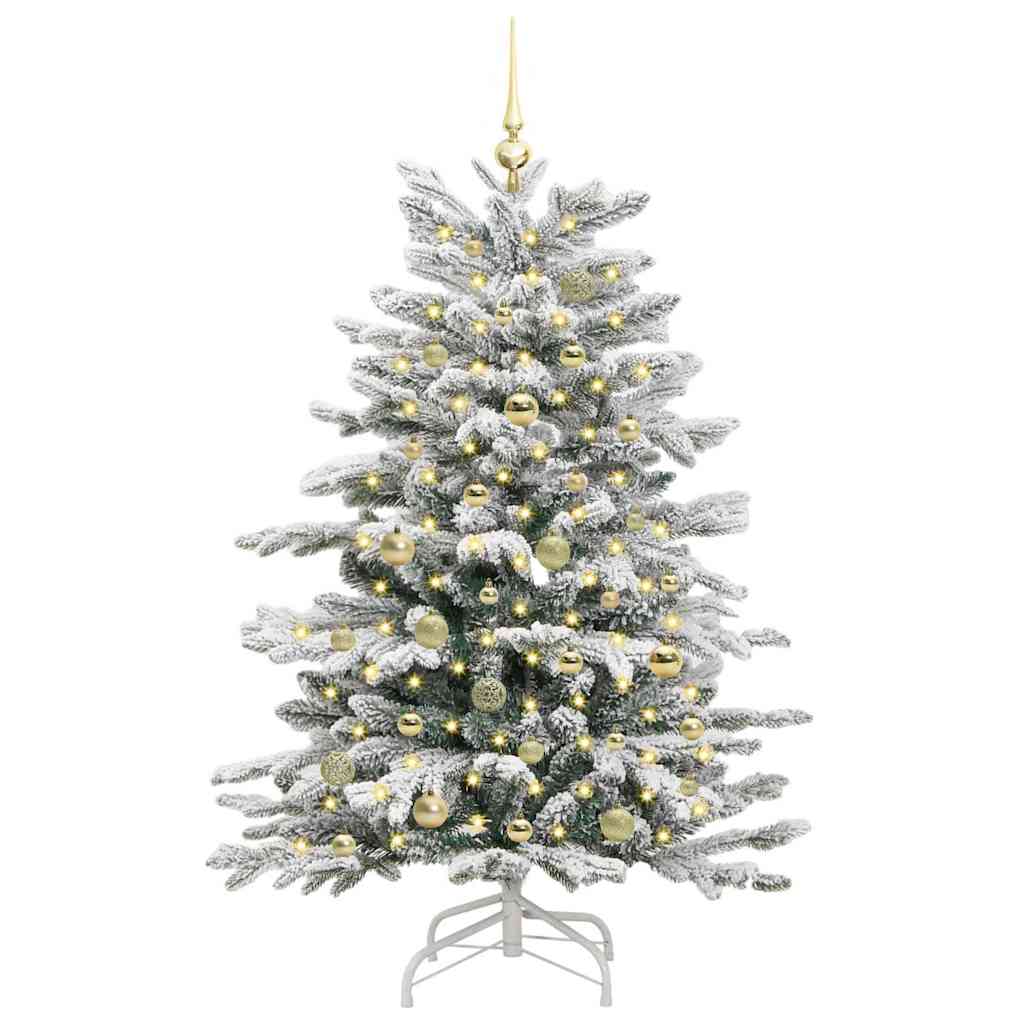 Artificial Hinged Christmas Tree White 150 cm PE and PVC
