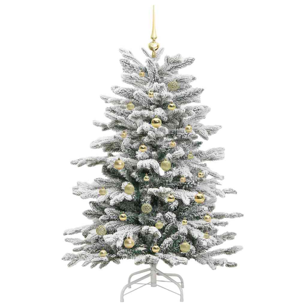 Artificial Hinged Christmas Tree White 150 cm PE and PVC