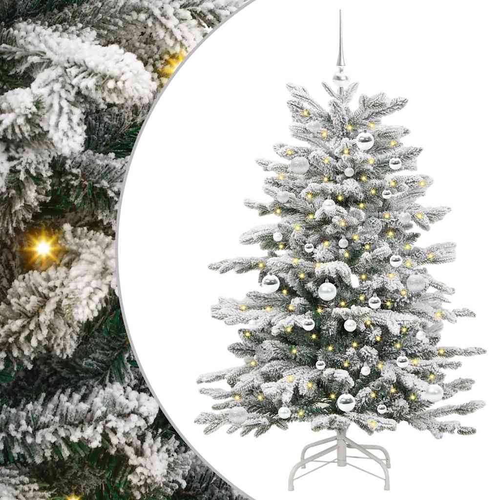 Artificial Hinged Christmas Tree White 150 cm PE and PVC