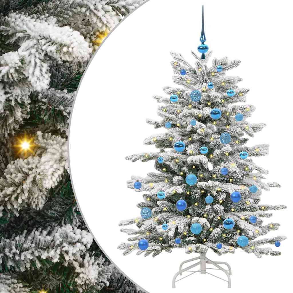 Artificial Hinged Christmas Tree White 150 cm PE and PVC