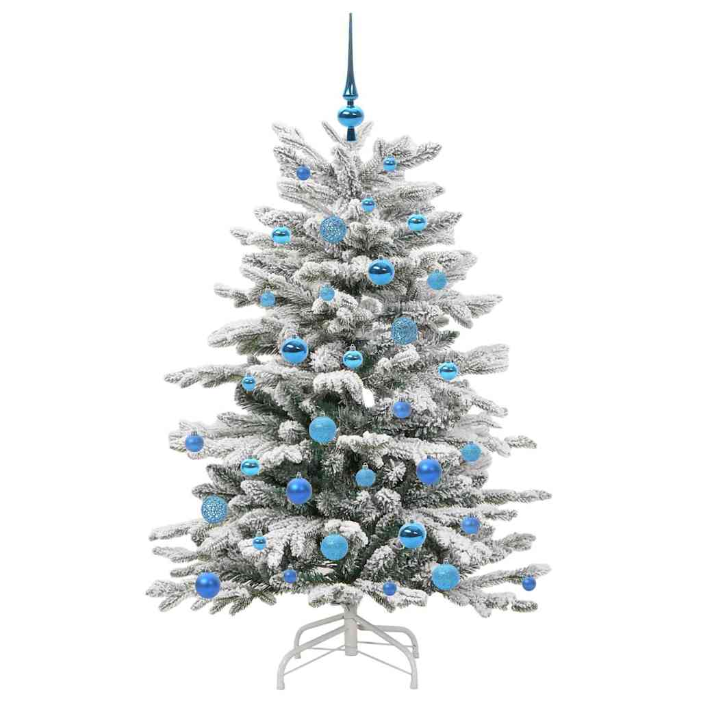 Artificial Hinged Christmas Tree White 150 cm PE and PVC