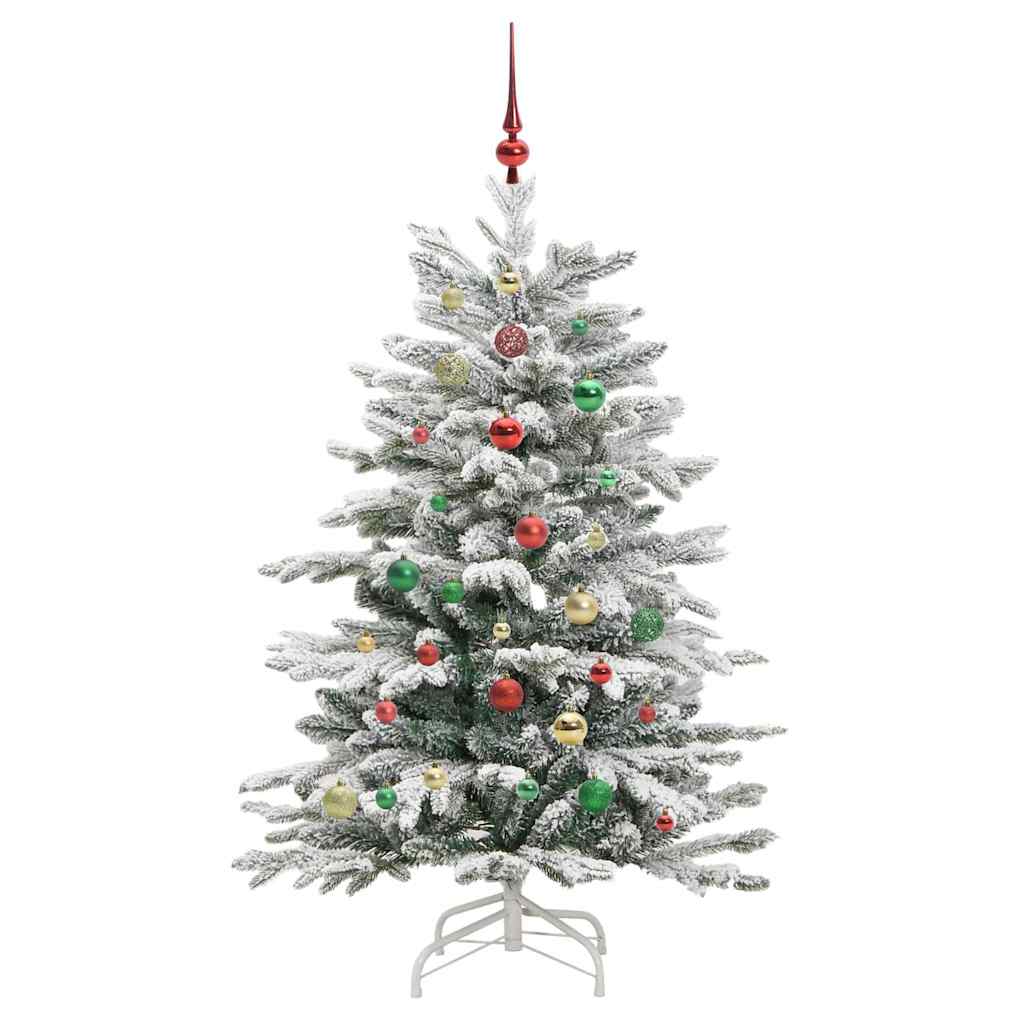Artificial Hinged Christmas Tree White 150 cm PE and PVC