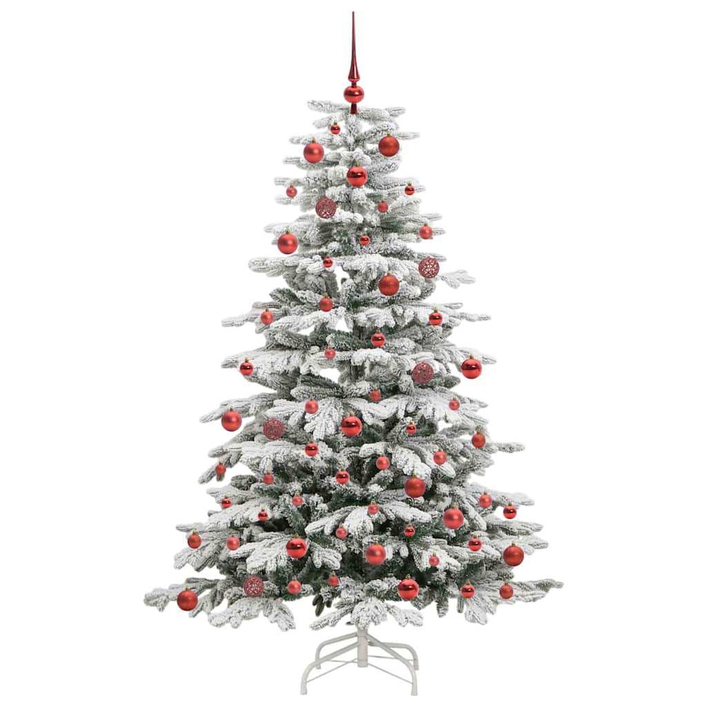 Artificial Hinged Christmas Tree White 180 cm PE and PVC