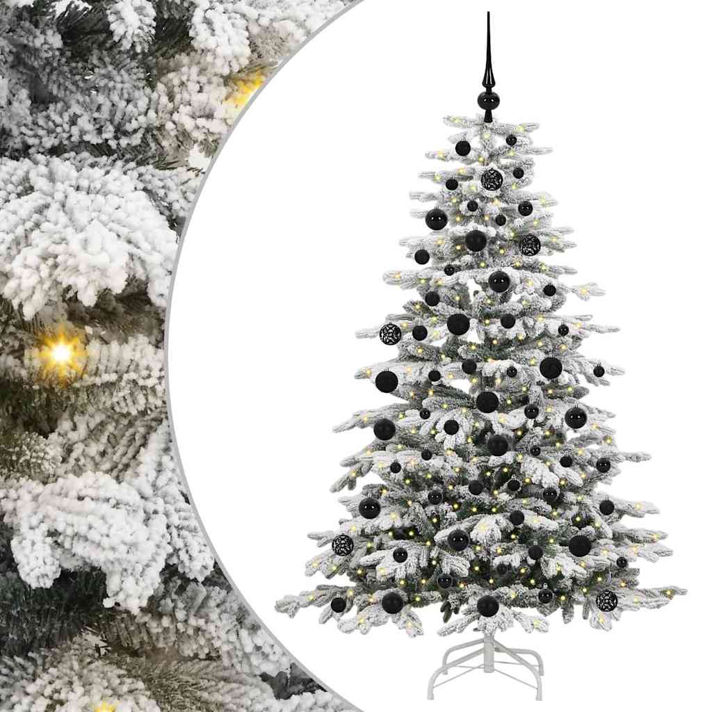 Artificial Hinged Christmas Tree White 180 cm PE and PVC