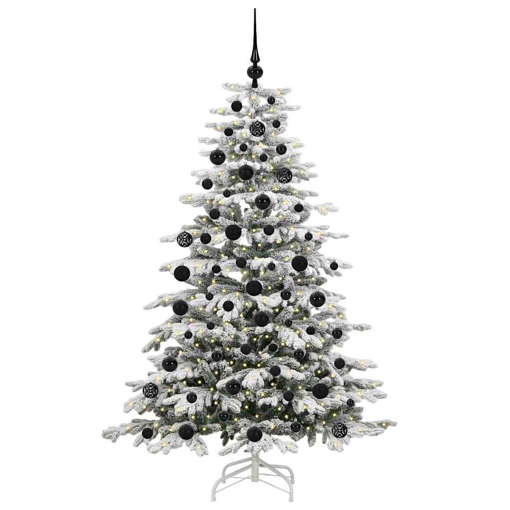 Artificial Hinged Christmas Tree White 180 cm PE and PVC