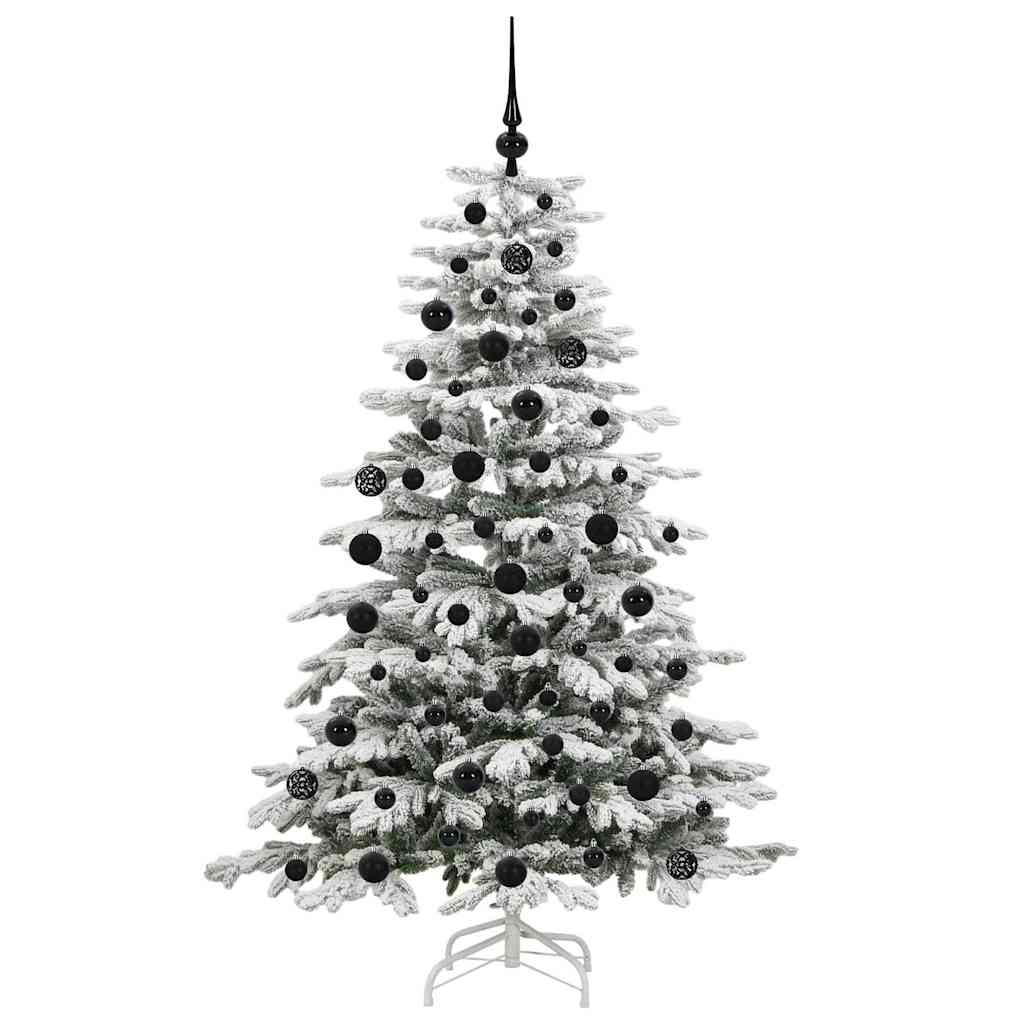 Artificial Hinged Christmas Tree White 180 cm PE and PVC