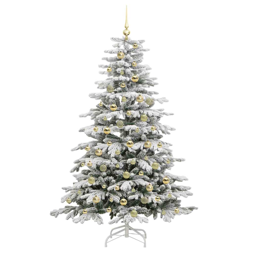 Artificial Hinged Christmas Tree White 180 cm PE and PVC