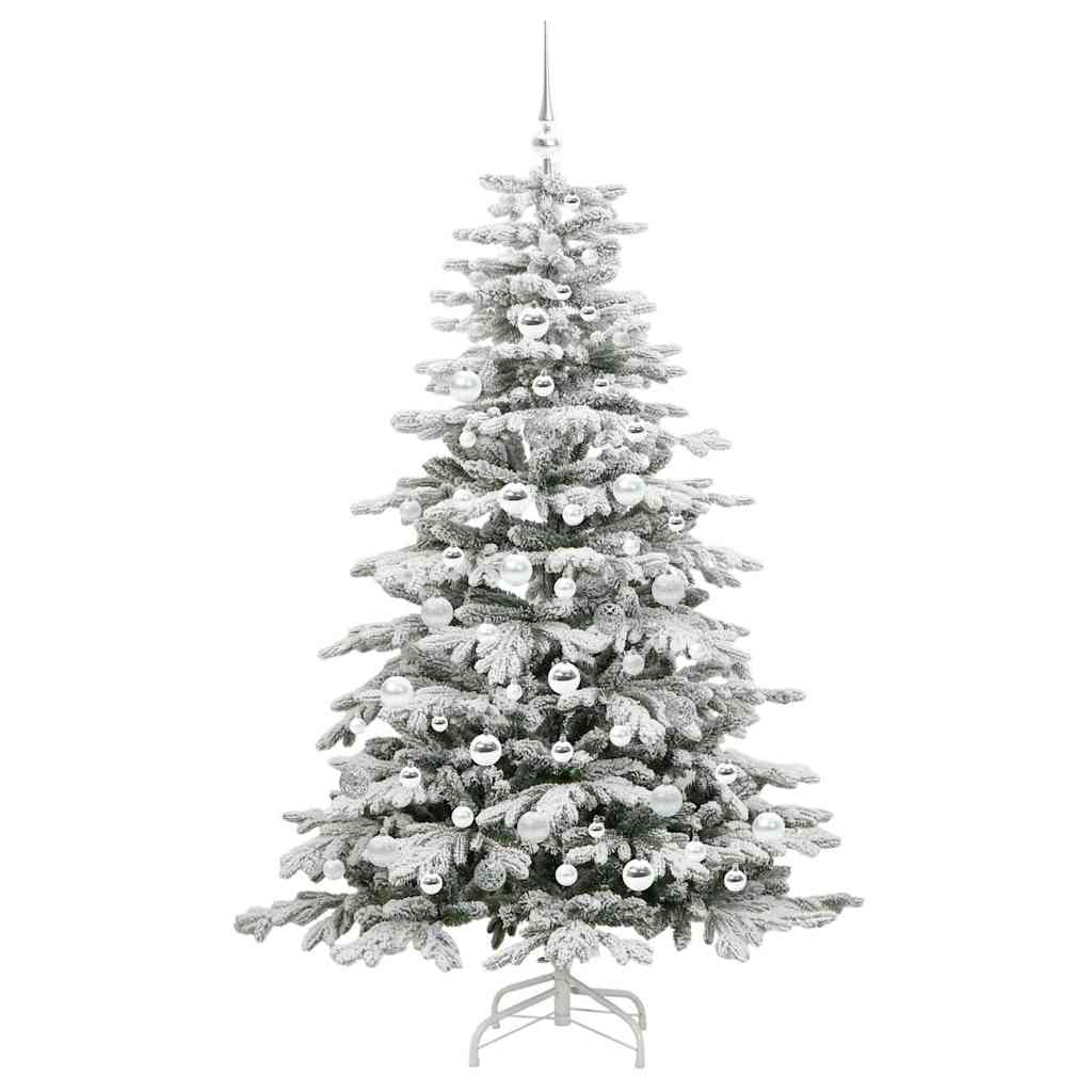 Artificial Hinged Christmas Tree White 180 cm PE and PVC