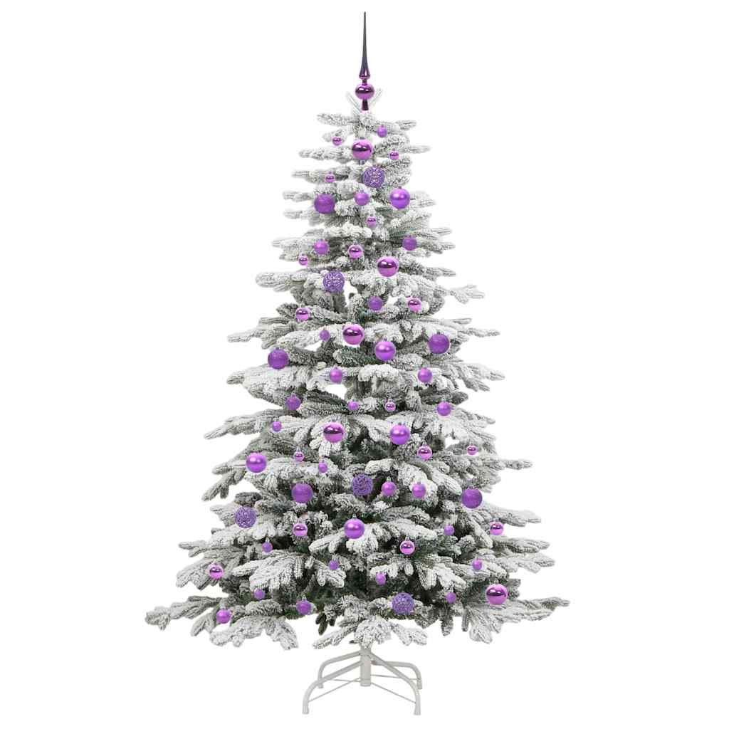 Artificial Hinged Christmas Tree White 180 cm PE and PVC