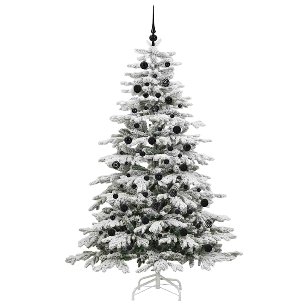 Artificial Hinged Christmas Tree White 210 cm PE and PVC