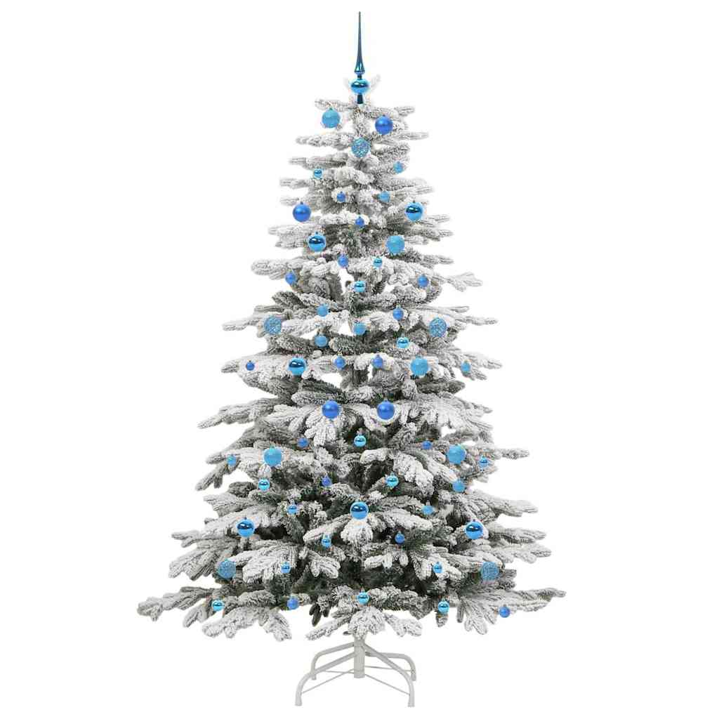 Artificial Hinged Christmas Tree White 210 cm PE and PVC