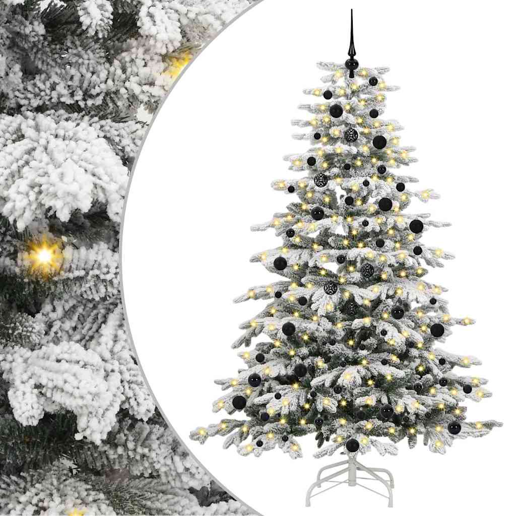 Artificial Hinged Christmas Tree White 240 cm PE and PVC