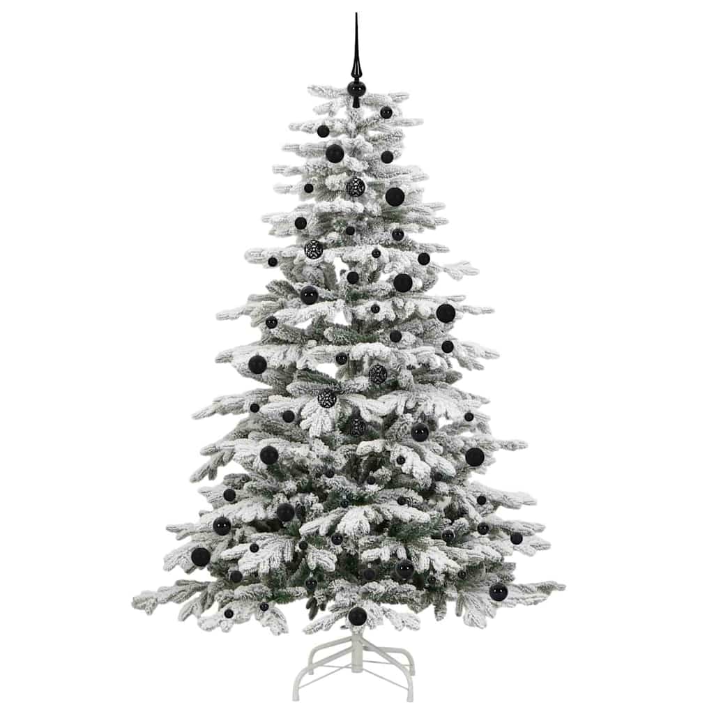 Artificial Hinged Christmas Tree White 240 cm PE and PVC