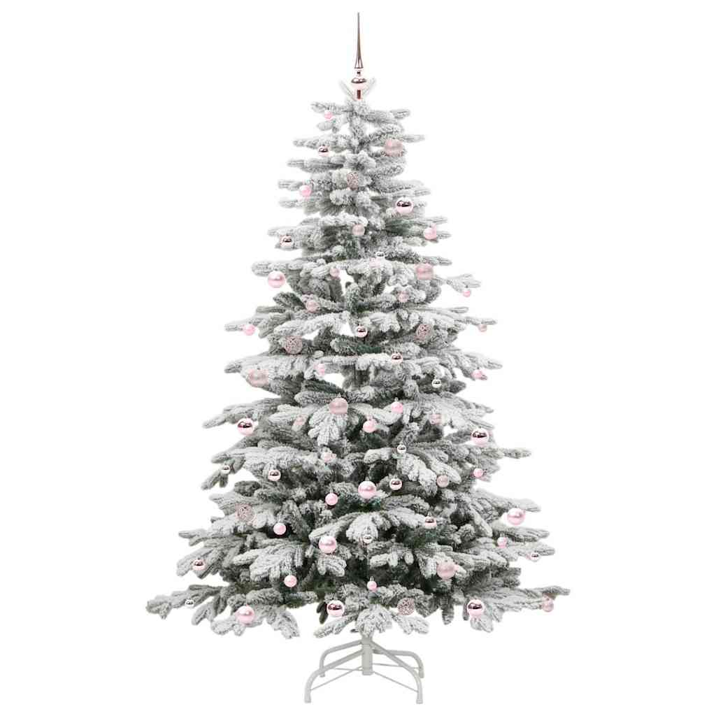 Artificial Hinged Christmas Tree White 240 cm PE and PVC