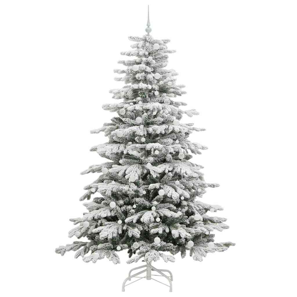 Artificial Hinged Christmas Tree White 240 cm PE and PVC