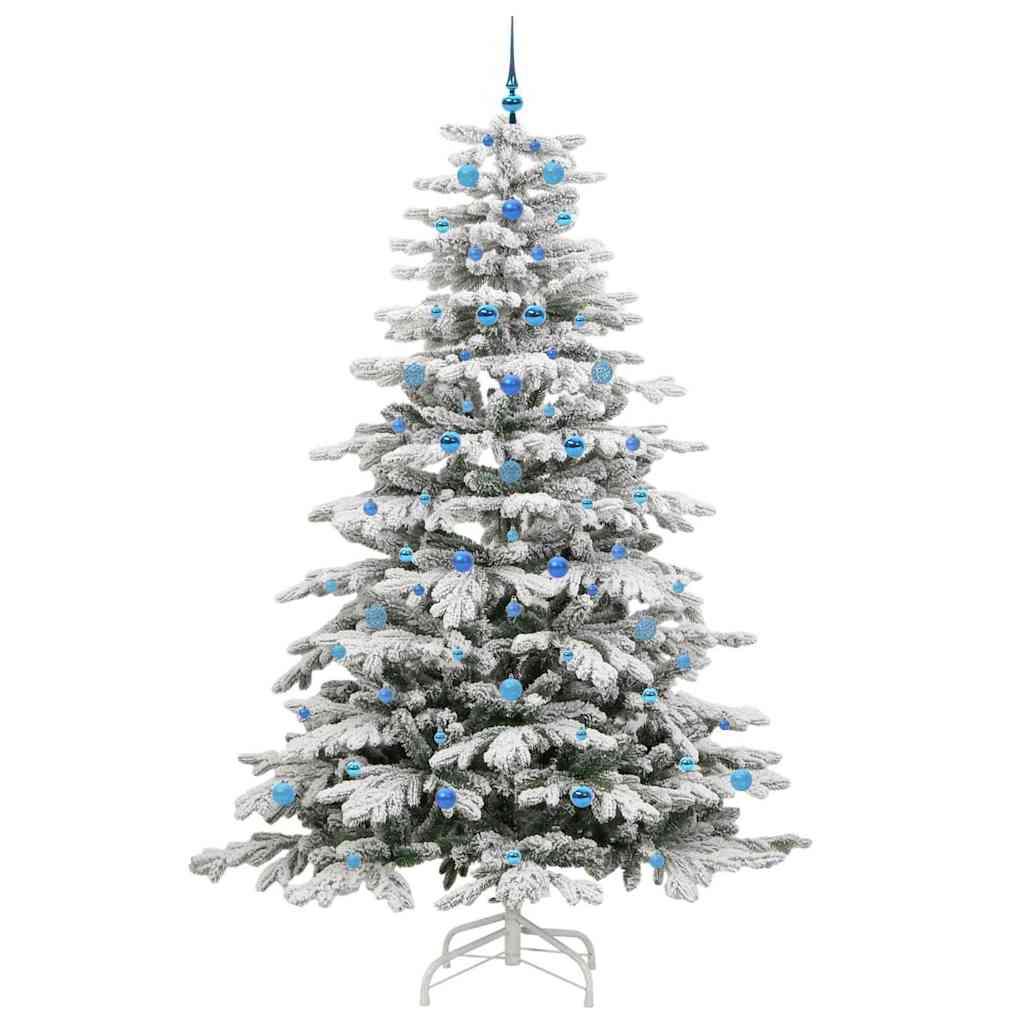 Artificial Hinged Christmas Tree White 240 cm PE and PVC