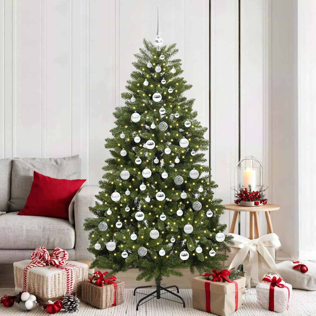 Artificial Christmas Tree with Stand Green 180 cm PVC and Metal