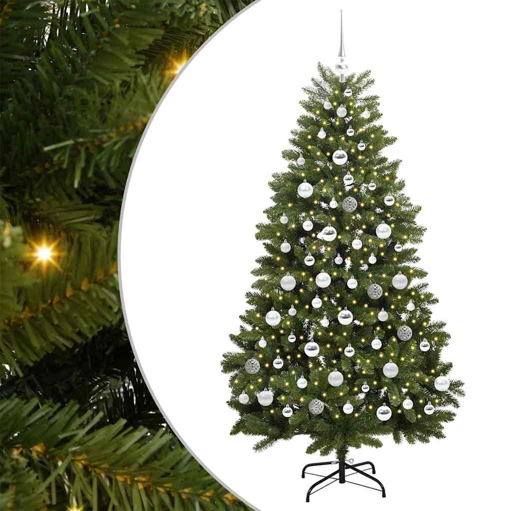 Artificial Christmas Tree with Stand Green 180 cm PVC and Metal