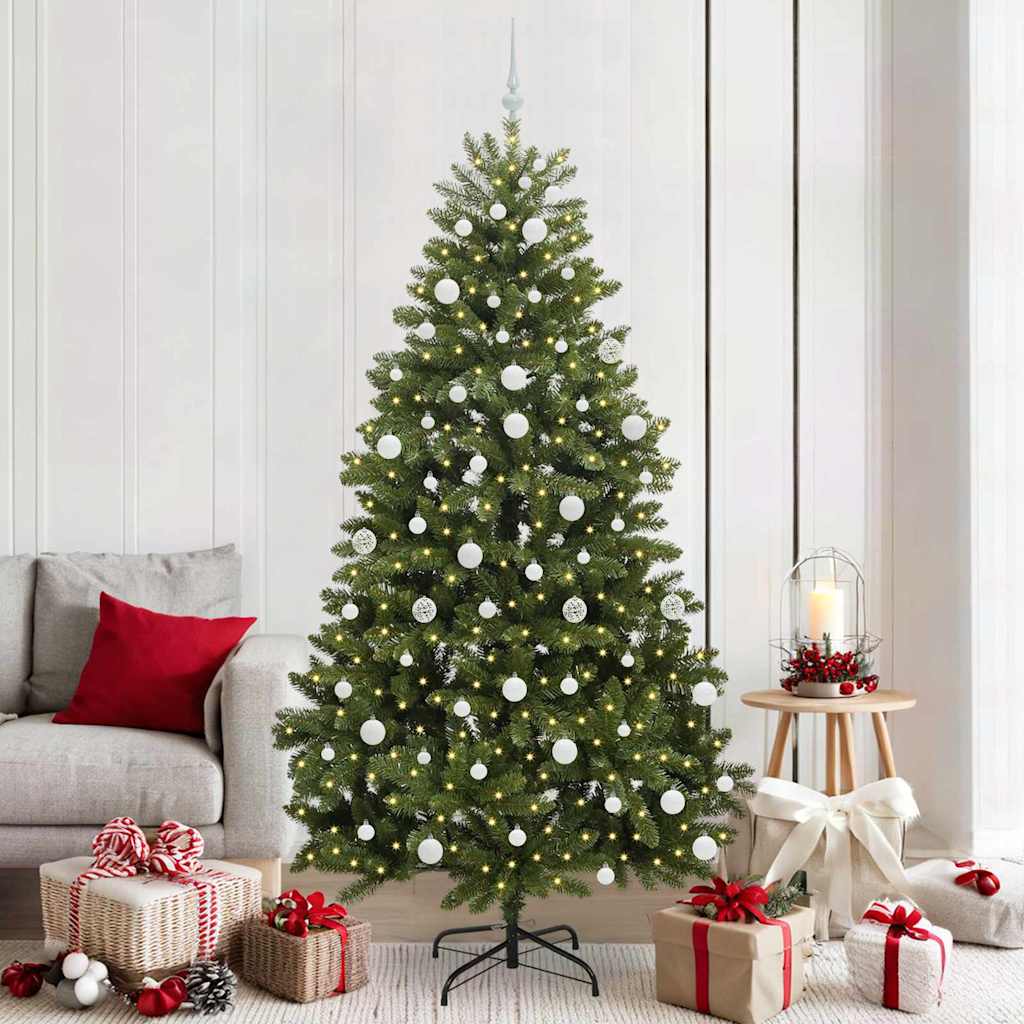 Artificial Christmas Tree with Stand Green 210 cm PVC and Metal