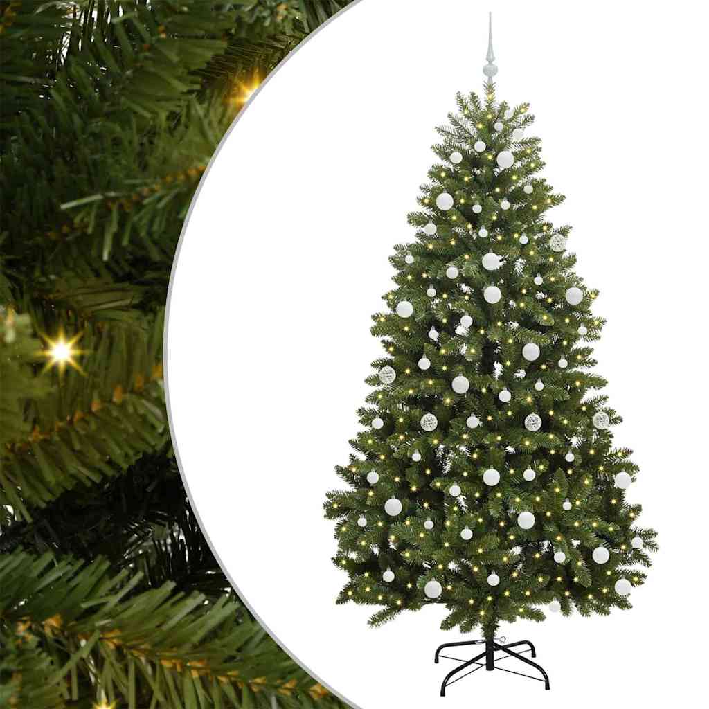 Artificial Christmas Tree with Stand Green 210 cm PVC and Metal