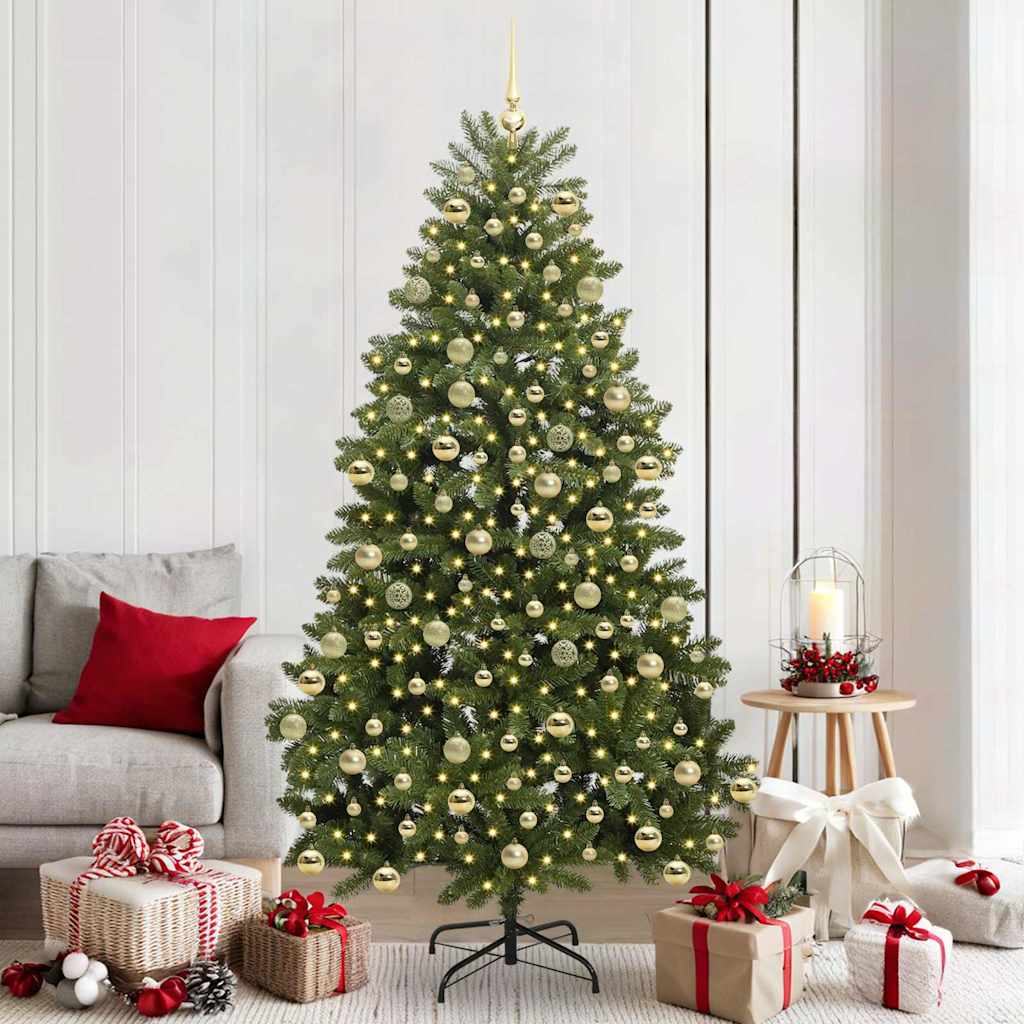 Artificial Christmas Tree with Stand Green 210 cm PVC and Metal