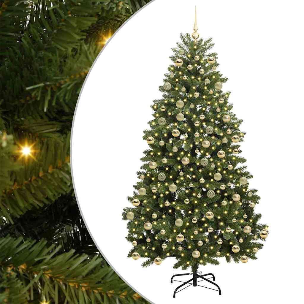 Artificial Christmas Tree with Stand Green 210 cm PVC and Metal