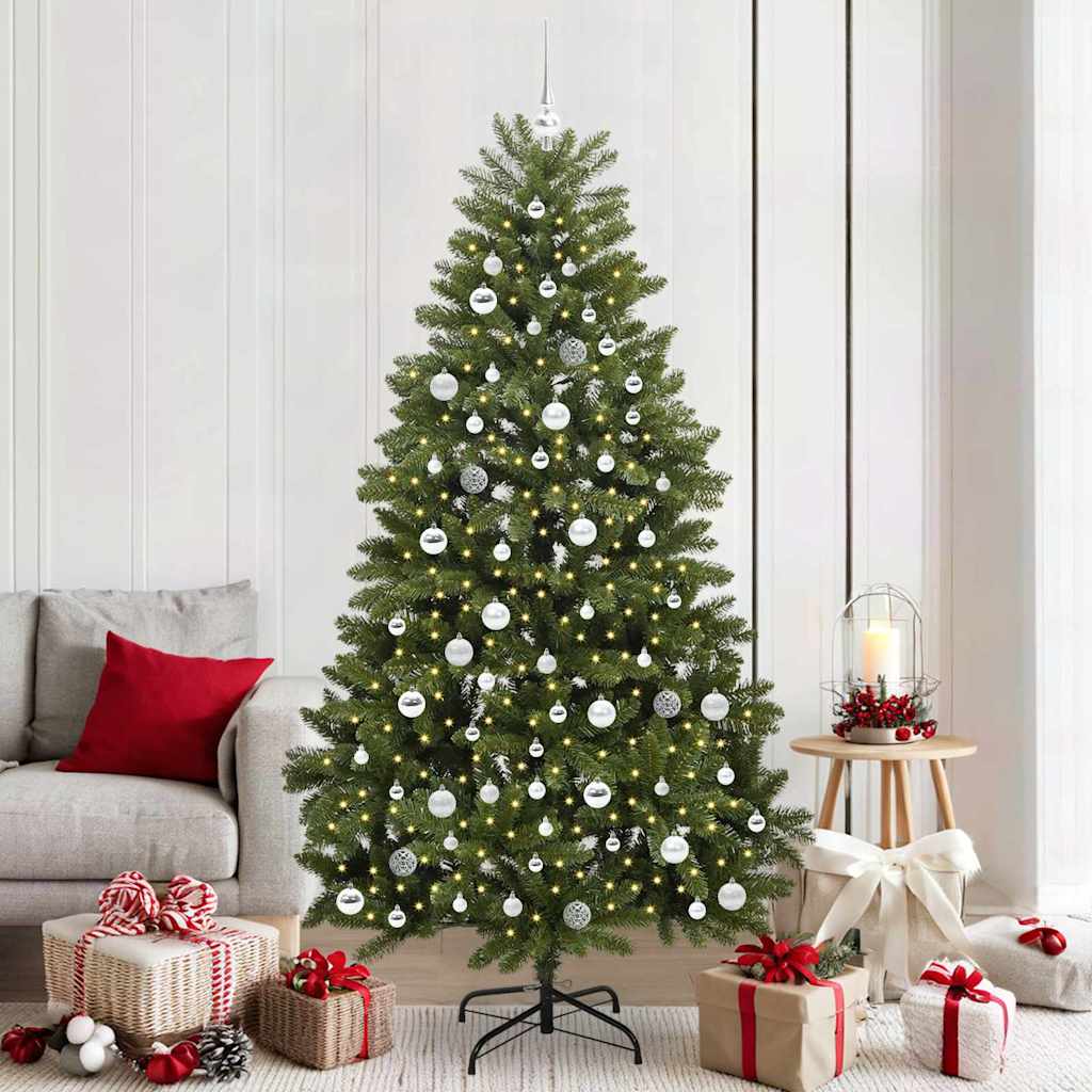 Artificial Christmas Tree with Stand Green 210 cm PVC and Metal