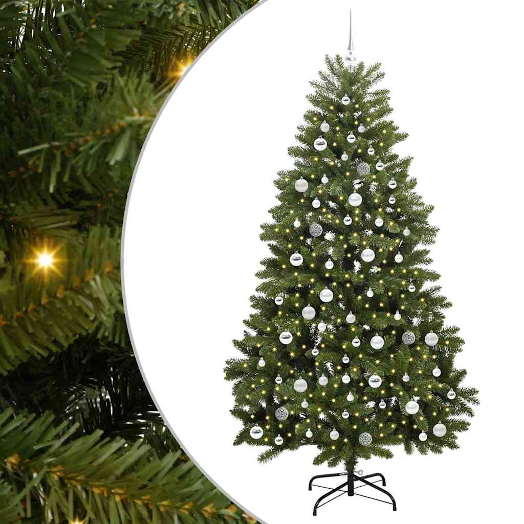 Artificial Christmas Tree with Stand Green 210 cm PVC and Metal