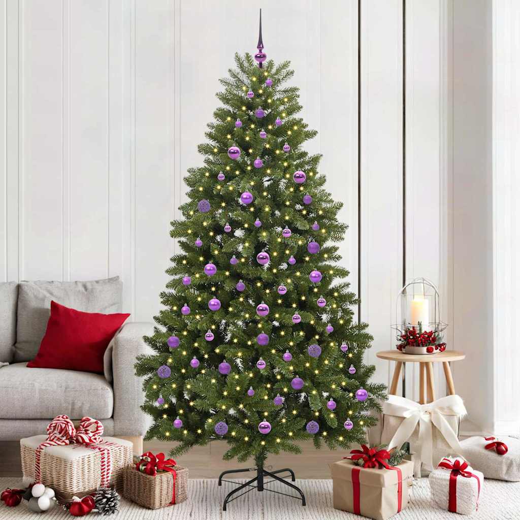 Artificial Christmas Tree with Stand Green 210 cm PVC and Metal