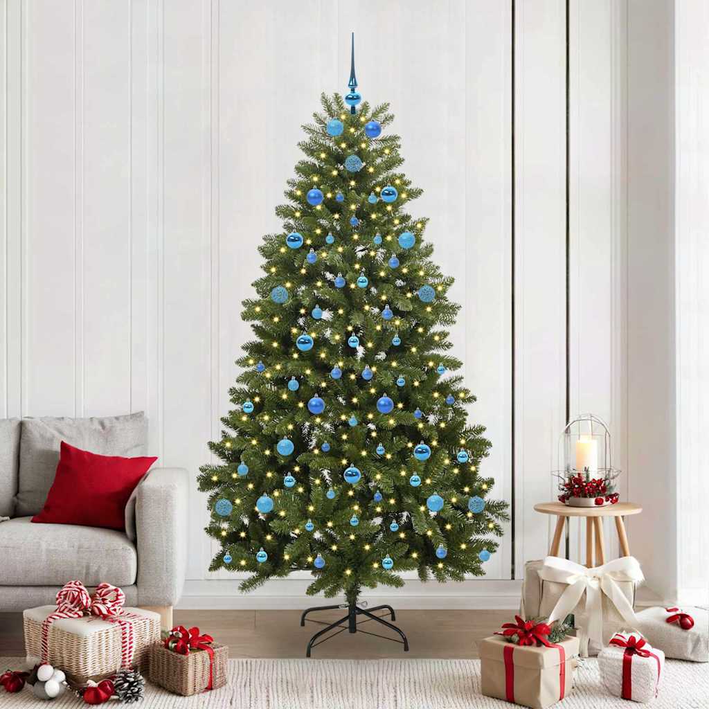 Artificial Christmas Tree with Stand Green 210 cm PVC and Metal
