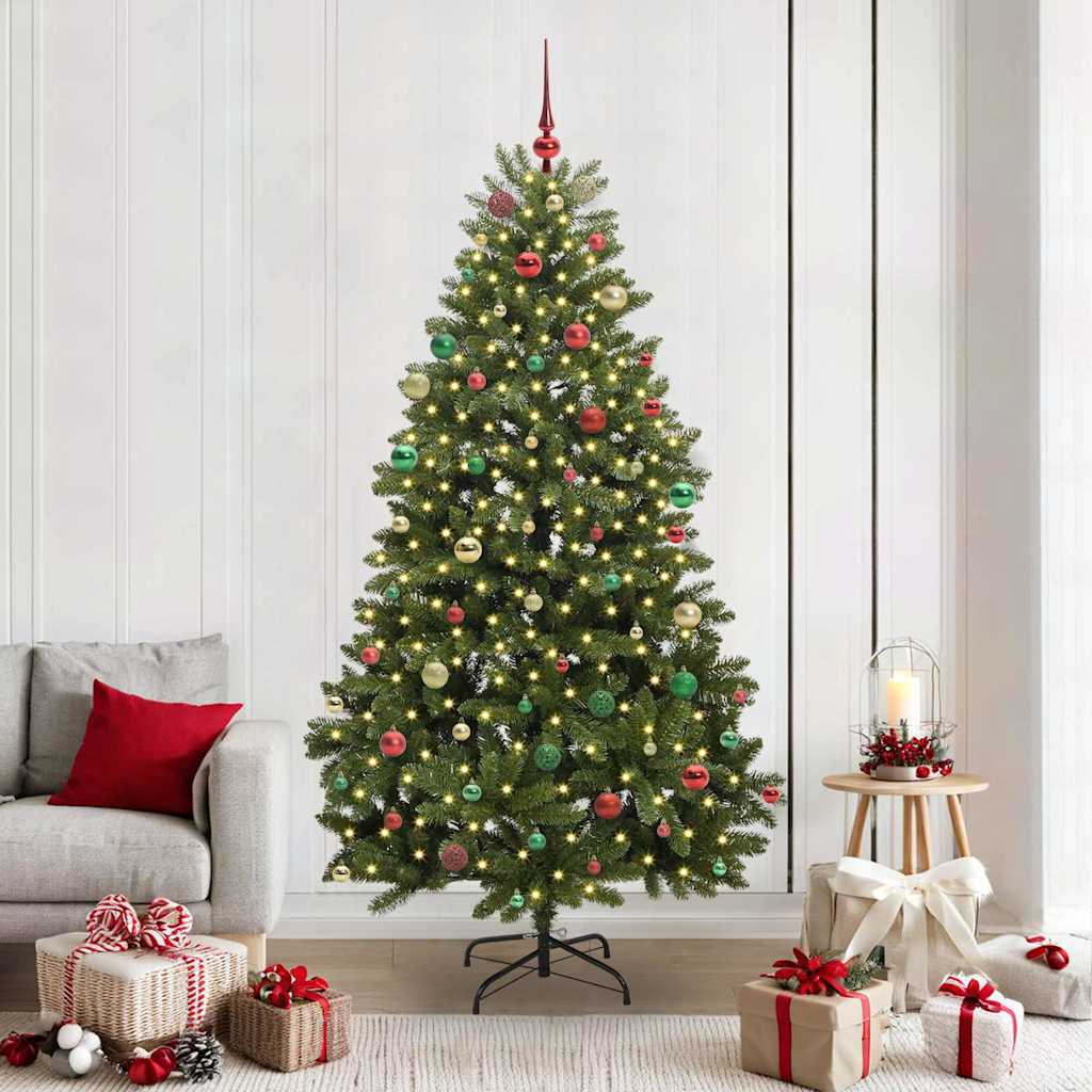 Artificial Christmas Tree with Stand Green 210 cm PVC and Metal
