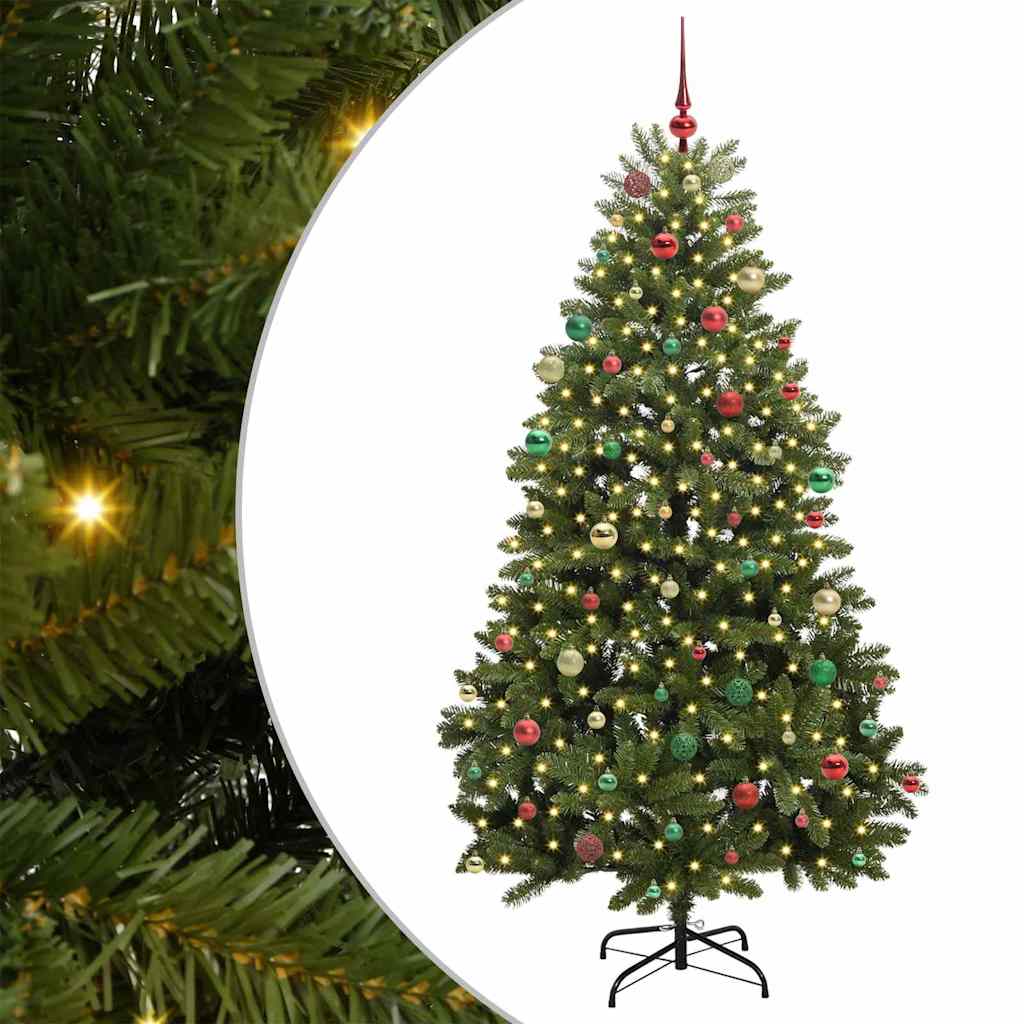 Artificial Christmas Tree with Stand Green 210 cm PVC and Metal