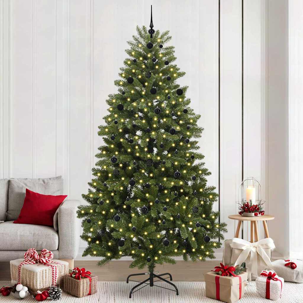 Artificial Christmas Tree with Stand Green 240 cm PVC and Metal