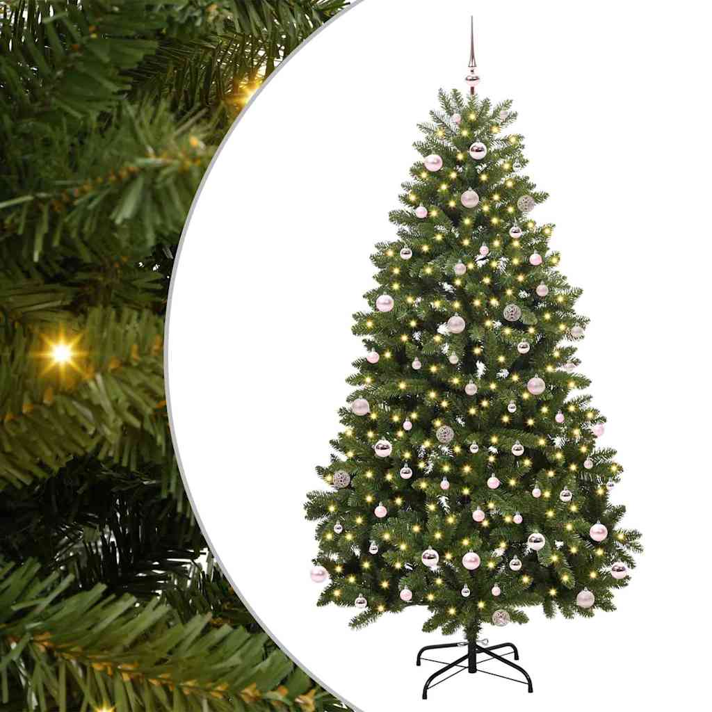 Artificial Christmas Tree with Stand Green 240 cm PVC and Metal